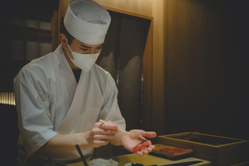 sushi chef tokyo japan