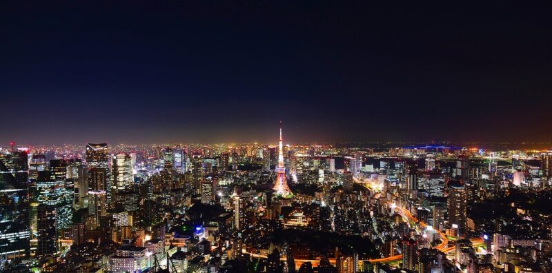 Tokyo City, Tokyo Tower at night