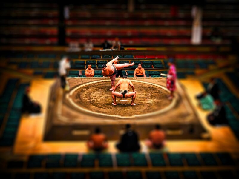 Sumo wresting match in Tokyo