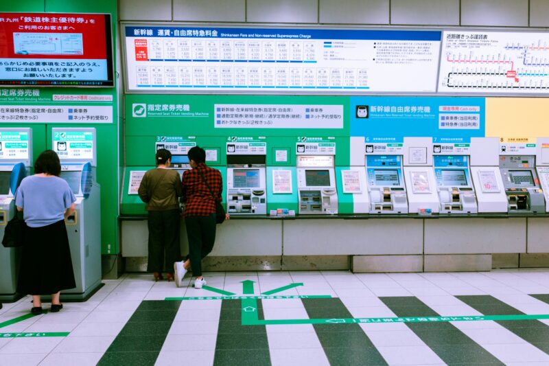 Purchase train tickets in Tokyo Japan