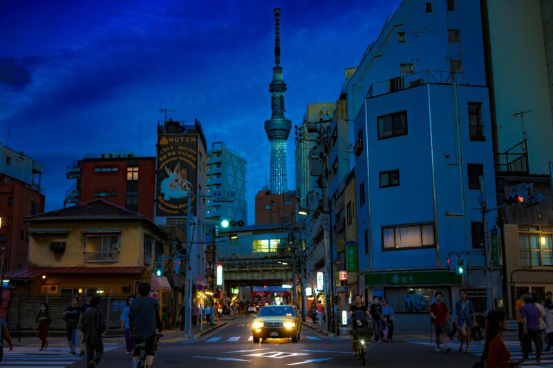 asakusa night skytree